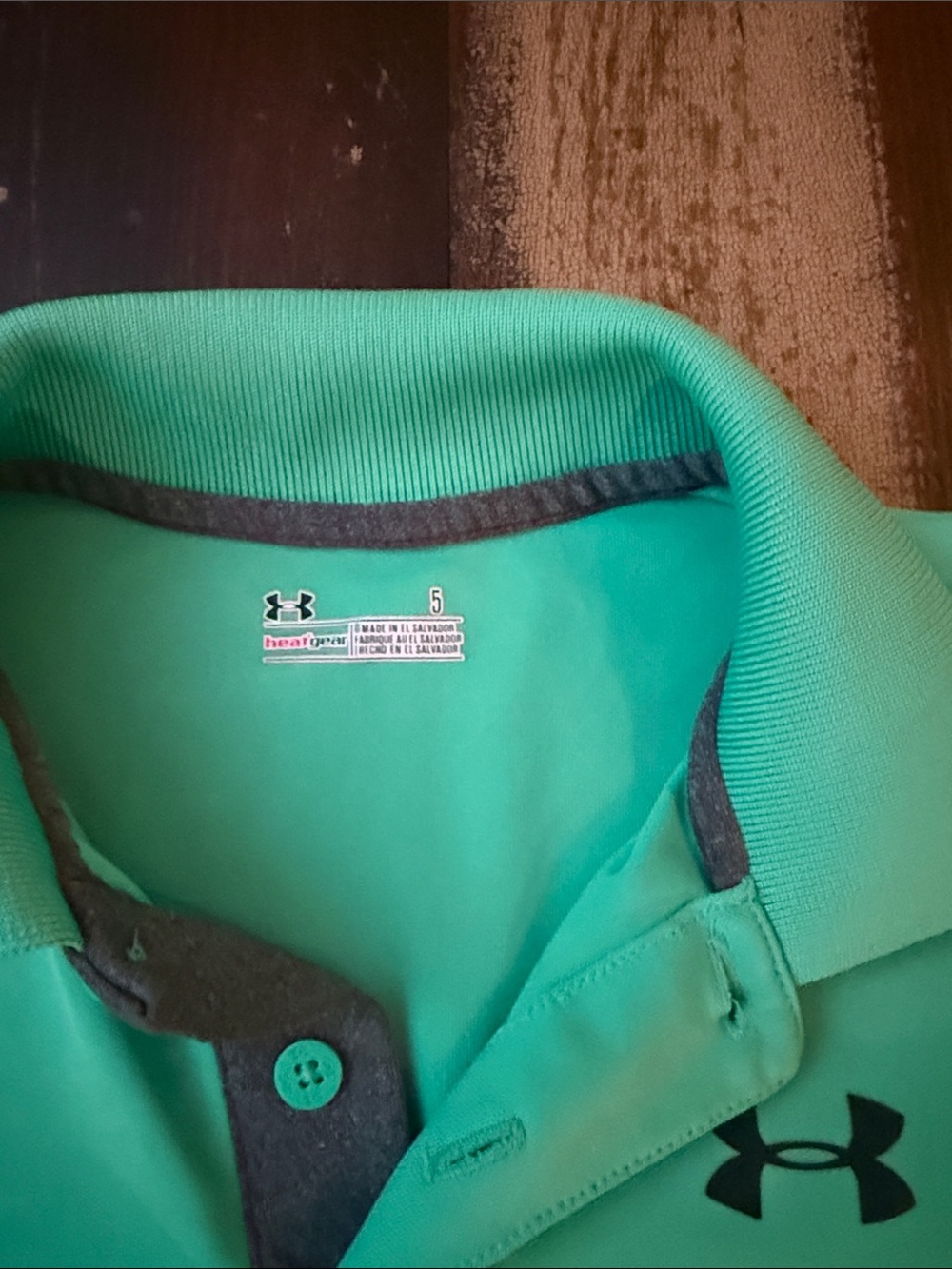 Under Armour Boys' Green Polo with Contrast Placket - Picture 2 of 5